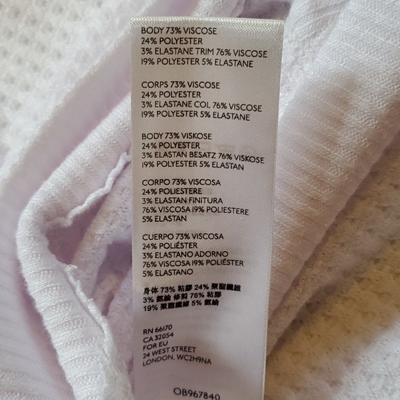 Free people BOHO Santa Clara vneck thermal white top long sleeves Medium - Picture 11 of 11